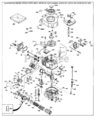 Tecumseh ECV100-145342G - Tecumseh Engine Engine Parts List #1