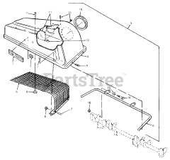 Cub Cadet 306 (190-306-100) - Cub Cadet Triple Rear Bagger Cover Assembly