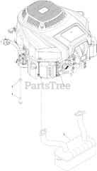 Toro 75213 - Toro 60" TimeCutter HD MyRide Zero-Turn Mower (SN: 400000000 - 401999999) Engine and Muffler Assembly