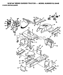 Electrolux/AYP RL 1844 B - Electrolux/AYP Lawn Tractor (1991) CHASSIS AND ENCLOSURES