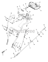 Yard-Man 31AE553F401 - Yard-Man Snow Thrower (1999) Handle Assembly