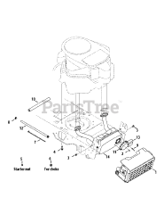 Cub Cadet LTX 1050 KW (13RF91AP056) - Cub Cadet 50" Lawn Tractor (2010 & Before) Engine Accessories