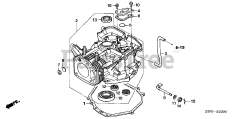 Honda GXV340 UA2 DX3 (GJAMA) - Honda Engine, Made in USA (SN: GJAMA-1000001 - GJAMA-9999999) CYLINDER