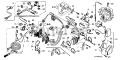 Honda BF15 D4 LGA (BALJ) - Honda Outboard Engine, Made in Japan (SN: BALJ-1100001 - BALJ-1199999) WIRE HARNESS + REGULATOR + STARTER CABLE (1)