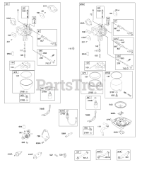Briggs & Stratton 305777-0129-E1 - Briggs & Stratton Vertical Engine Carburetor, Fuel Pump, Fuel Filter, Fuel Hose