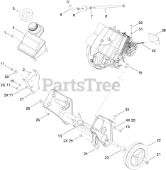 Toro 38515 (CCR 2450) - Toro 24" GTS Snow Thrower (SN: 310006876 - 310999999) (2010)