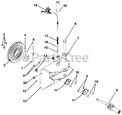 Ariens 926045 - Ariens 36" Power Brush, Subaru (SN: 035000 - 039999) Brush Drive Unit
