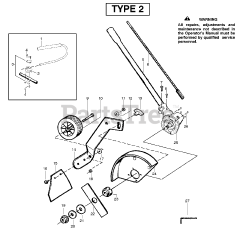 Weed Eater 1000 E - Weed Eater Weed 'n Edge Edger Attachment, Type 3 Edger Attachment Assembly Type 2