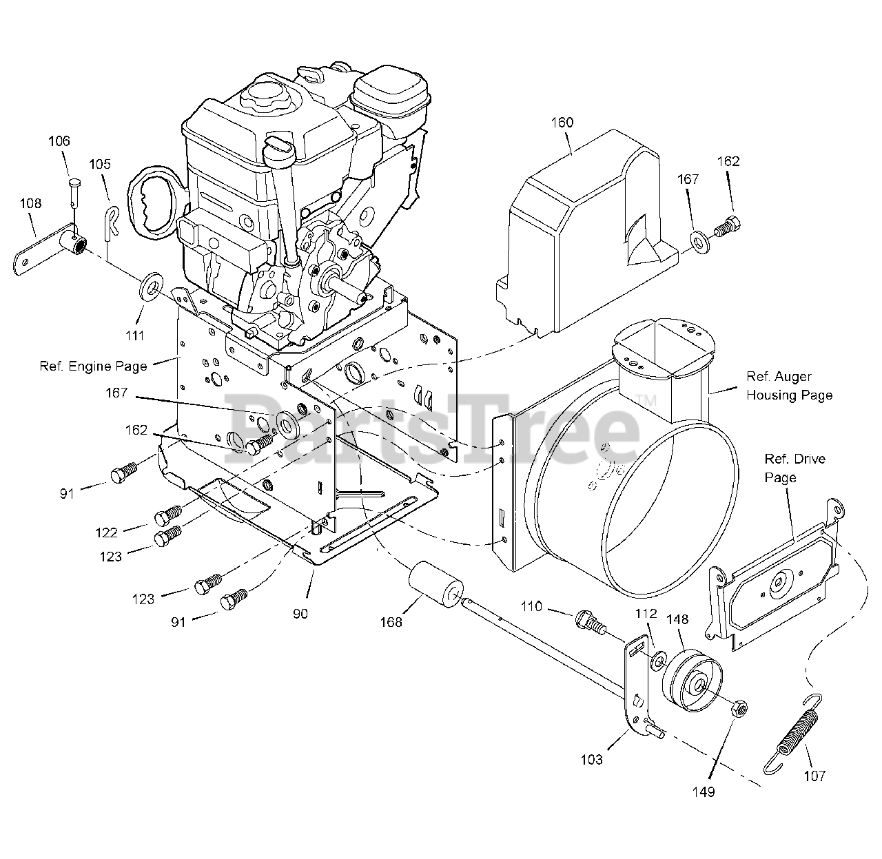 Dynamark 1695731 Dynamark 24" Snow Thrower (2009) Frame (1738678