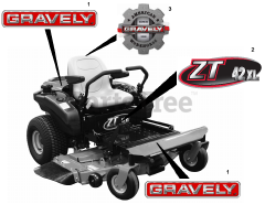 Gravely 915164 (ZT XL 54) - Gravely 54
