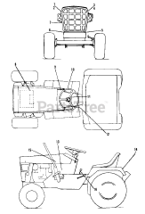 AGCO 712 S (1690075) - AGCO Garden Tractor, 12hp Kohler