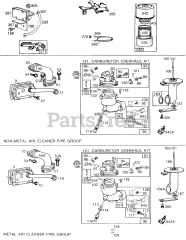 Briggs & Stratton 195437-2025-02 - Briggs & Stratton Horizontal Engine Carburetor Assemblies,A/C