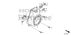 Honda GX100 RT KRSB/A (GCCCT) - Honda Engine, Made in Thailand (SN: GCCCT-2000001 - GCCCT-9999999) FAN COVER