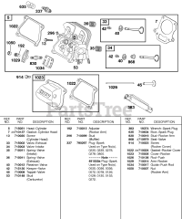 Briggs & Stratton 85462-0272-E2 - Briggs & Stratton Horizontal Engine Cylinder Head, Valves