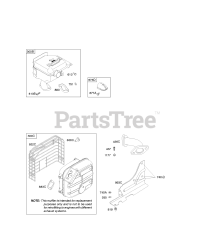 Briggs & Stratton 21Z314-0110-E1 - Briggs & Stratton Horizontal Engine Exhaust System