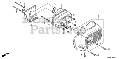 Honda F220 K1 AT2 (FAAJ) - Honda 21" Tiller, Made in Japan (SN: FAAJ-3800001 - FAAJ-3809999) MUFFLER