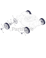 Ariens 911375 (LMSP) - Ariens Razor 21" Self-Propelled Walk-Behind Mower, 175cc Subaru (SN: 055000 & Above) Wheels