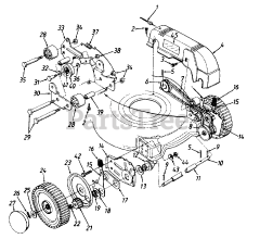 MTD 124-458B000 - MTD Walk-Behind Mower (1994) Front Wheel And Axle Ass'y