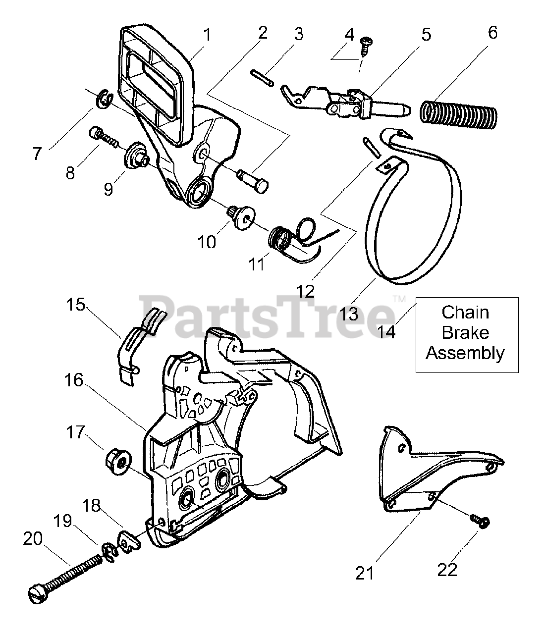 Husqvarna 141 Husqvarna Chainsaw (200105) Chain Brake Parts Lookup