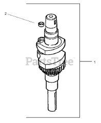 Toro 74701 (17-52 ZX) - Toro 52" TimeCutter Zero-Turn Mower (SN: 230000001 - 230999999) (2003) Crankshaft Assembly Kohler CV 490S-27503