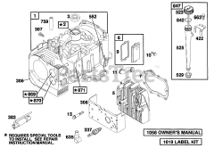 Briggs & Stratton 258707-0125-01 - Briggs & Stratton Vertical Engine Cylinder, Head, Oil Fill