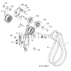 Poulan Pro 961980057-04 - Poulan Pro Snow Thrower (2013-08) CHASSIS ENGINE PULLEYS