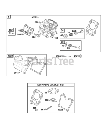 Briggs & Stratton 50032-0100-E1 - Briggs & Stratton Horizontal Engine Cylinder Head, Gasket Set - Valve, Valves