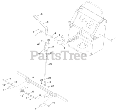 Exmark VT691KA524 - Exmark 52" Vantage Stand-On Mower, Kawasaki FS691V (SN: 312000000 - 312999999) (2012) Park Brake Assembly