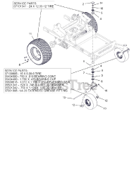 Gravely 992292 (Pro-Turn 260) - Gravely Pro-Turn 60" Zero-Turn Mower, Yamaha EFI (SN: 062000 - 069999) Casters And Tires - 60" And 72"
