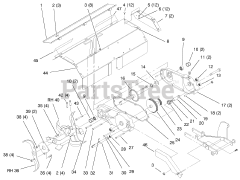 Toro 79375 - Toro 36" Tiller for 5xi Tractors (SN: 099000001 - 099999999) (1999) Shield  Tine Assembly