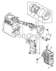 Echo WP-2000 - Echo Water Pump (SN: A1010 - A9999) Intake, Exhaust, Air Cleaner