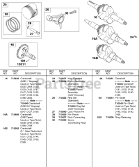Briggs & Stratton 138437-0140-E1 - Briggs & Stratton Horizontal Engine Camshaft, Crankshaft, Piston/Rings/Connecting Rod