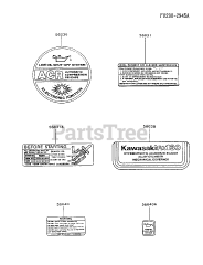 Kawasaki FA130D-ES01 - Kawasaki Engine LABEL