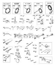 Briggs & Stratton 386447-0122-E2 - Briggs & Stratton Horizontal Engine Alternators, Wires, Ignition, Regulators