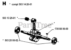 Husqvarna 3120 - Husqvarna Chainsaw (SN: 19942300001 - 19960100000) CRANKSHAFT