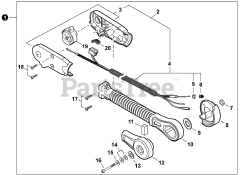 Echo PB-580 H - Echo Backpack Blower (SN: P58512001001 - P58512999999) Throttle Control - Hip Mount