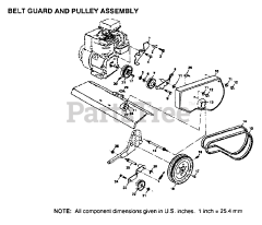 Electrolux/AYP 8931 - Electrolux/AYP Tiller BELT GUARD, PULLEY ASSY