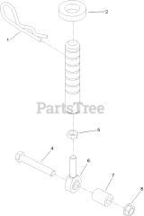 Exmark NVS740CKC42000 - Exmark 42" Navigator Front Mount Mower, Kohler CH740 (SN: 413950474 - 416150474) (Rev A) (2023) Rear Deck Height Adjustment Assembly No. 109-0322