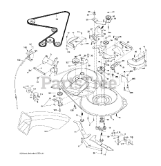 Jonsered LT 2217 CMA (960610239-00) - Jonsered Lawn Tractor (2009-01) MOWER DECK / CUTTING DECK