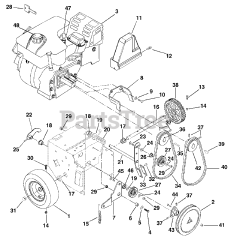 Ariens 932503 (ST 724) - Ariens 24" Snow Blower, 7hp Tecumseh (SN: 000101 & Above) Engine And Belt Drive - 724