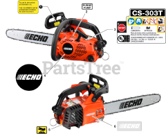 Echo CS-303 T - Echo Chainsaw (SN: C67215001001 - C67215999999)