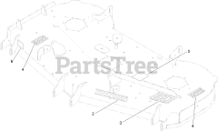 Toro 76608 - Toro 60" Titan MAX Zero-Turn Mower (SN: 400000000 - 417419999) Deck Decal Assembly No. 163-2323