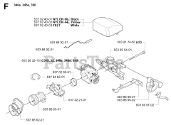 Husqvarna 340 e - Husqvarna Chainsaw (SN: 20051800001 - 20062300000) CARBURETOR &amp; AIR FILTER 2