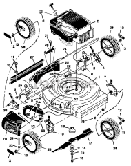 Scotts 20455x7A - Scotts 20" Walk-Behind Mower (1997) Mower Housing Assembly