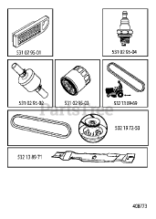 Husqvarna LTH 171 (960410023-05) - Husqvarna Lawn Tractor (2010-04) FREQUENTLY USED PARTS