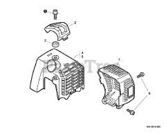 Echo PAS-230 - Echo PAS Series Powerhead (SN: S67711001224 - S67711001252) Engine Cover, Exhaust Cover