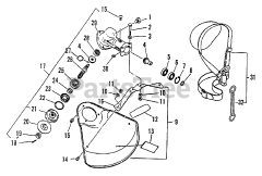Echo SRM-2501 - Echo String Trimmer (SN: 043001 - 061968) Gear Case, Shield, Metal, Shoulder Harness