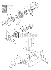 Echo GT-2000 R - Echo String Trimmer (Type 1E) Intake, Exhaust, Fuel System