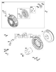 Briggs & Stratton 25T232-0026-H5 - Briggs & Stratton Horizontal Engine Flywheel, Ignition, and Starter Group