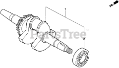 Honda EM3500X A (EA6) - Honda Generator, Made in Japan (SN: EA6-2000001 - EA6-3000000) CRANKSHAFT
